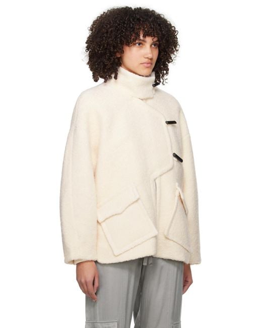 Ganni Natural Off-white Drop Shoulder Jacket