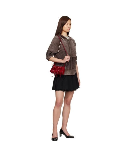 Acne Black Pleated Miniskirt