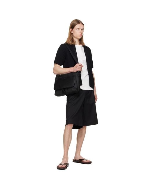 Boss Black Textured-Fabric Holdall Bag for men