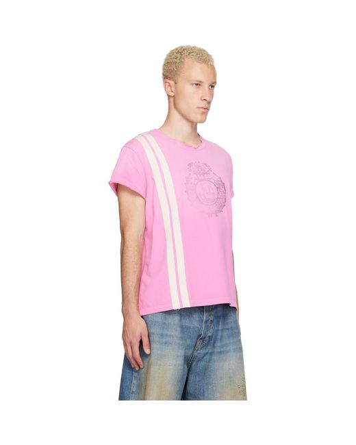 424 Pink Capped Thermal T-Shirt for men