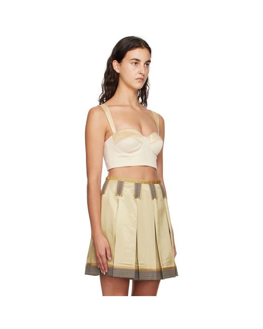 Moschino Orange Beige Inside Out Tank Top
