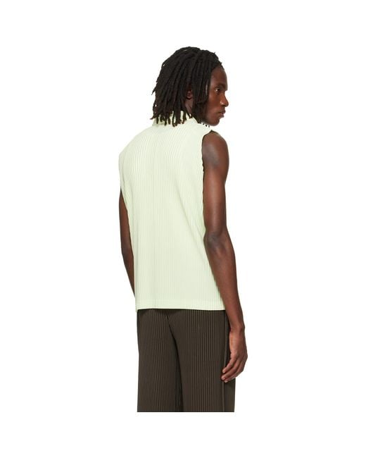 Homme Plissé Issey Miyake Green Monthly Colors July Polo for men