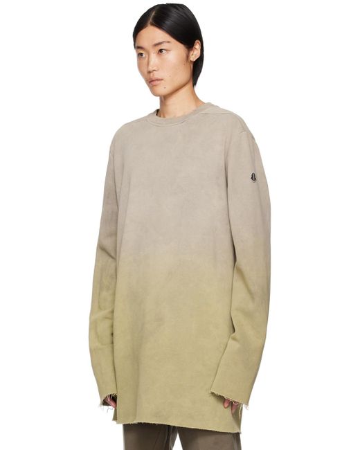 Rick Owens Multicolor Moncler + Taupe & Green Subhuman Sweatshirt for men