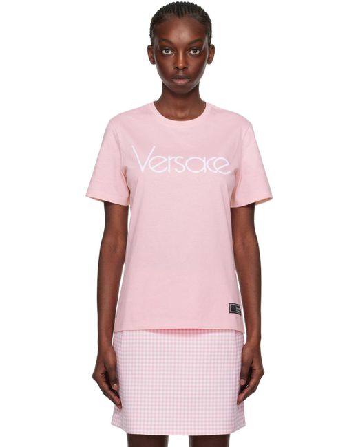 T-shirt rose à logo 1978 re-edition Versace en coloris Pink