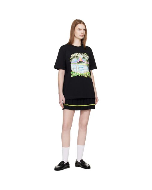 Casablanca Black Short Sleeve T‑Shirt