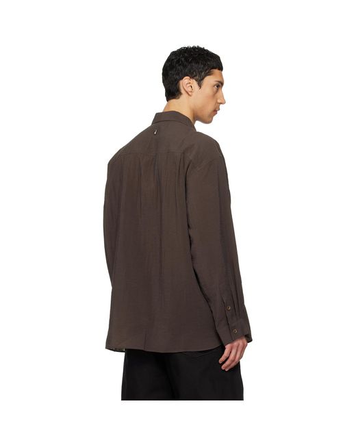 LE17SEPTEMBRE Black Oversized Cargo Pocket Shirt for men