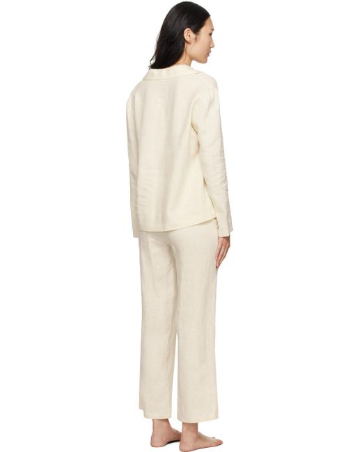 Pyjama Blanc Cassé À Boucles Sleeper en coloris Black