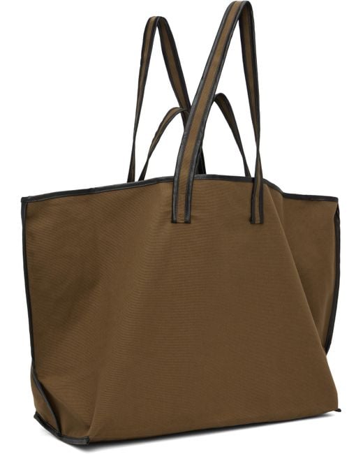 Kassl Brown Tan Canvas Tote