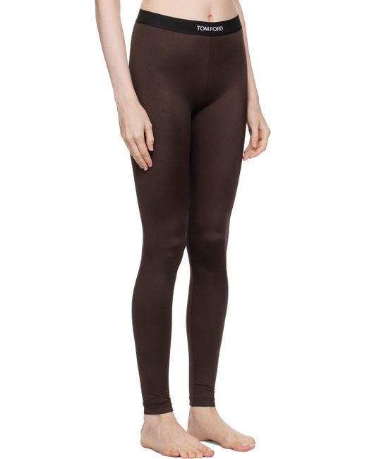 Legging Brun En Jersey À Logo Tom Ford en coloris Black