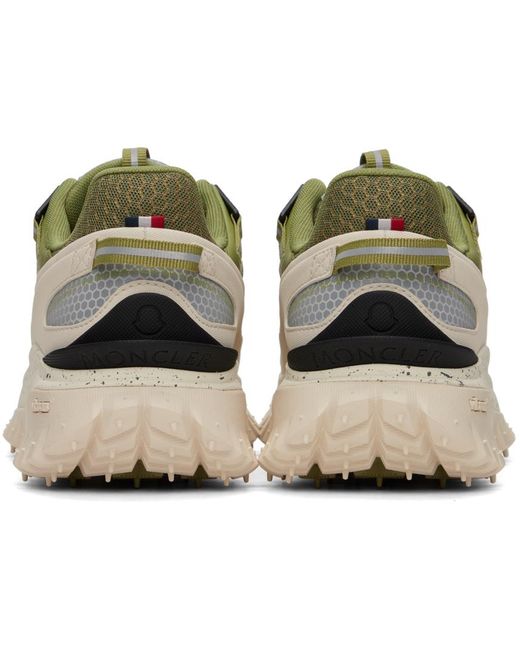 Moncler Black Off-white & Green Trailgrip Gtx Sneakers for men
