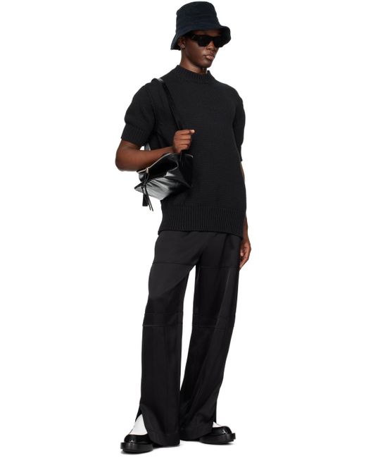 Flâneurs noir et blanc en cuir Jil Sander pour homme en coloris Black