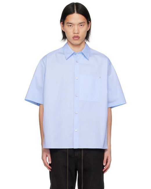 Chemise bleue à col classique Wooyoungmi pour homme en coloris White