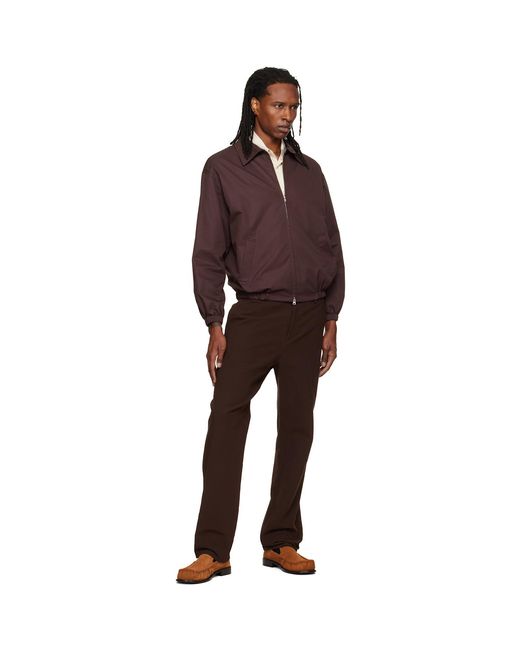 DUNST Brown Collared Blouson Jacket for men