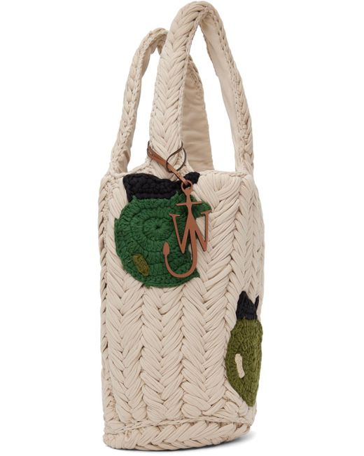 J.W. Anderson Multicolor Ssense Exclusive Beige Apple Knitted Tote