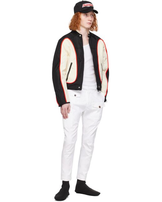 DSquared² White Sexy Cargo Pants for men
