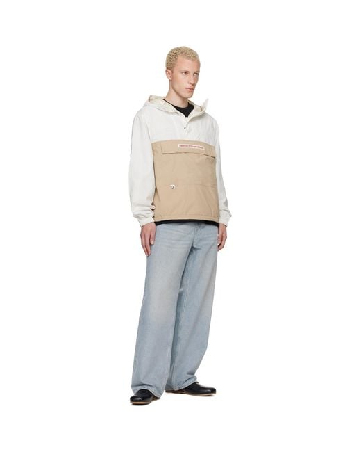 Aape By A Bathing Ape Natural Off- & 'Aape' Main Reversible Jacket for men