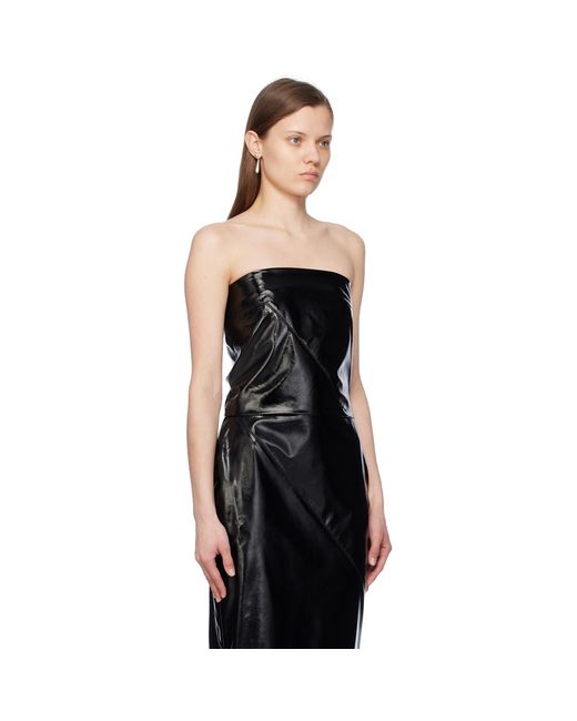 GAUGE81 Black Choya Faux-Leather Top