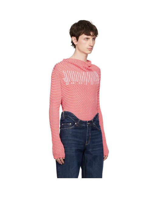Jean Paul Gaultier Red 'The Gingham' Turtleneck for men