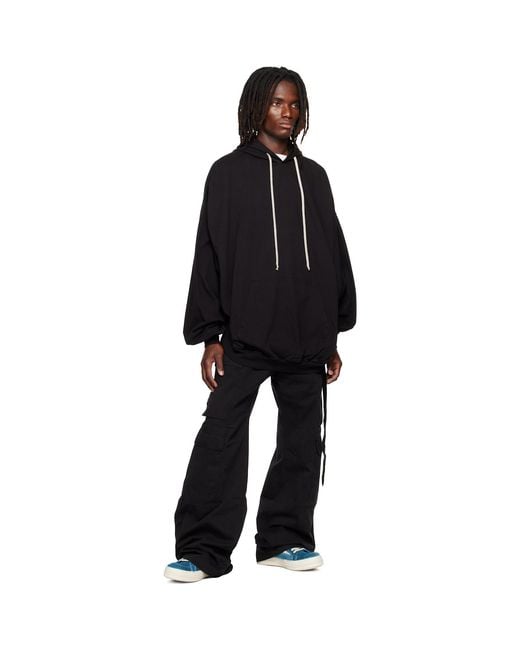Rick Owens Black Tower Double Cargo Jeans for men