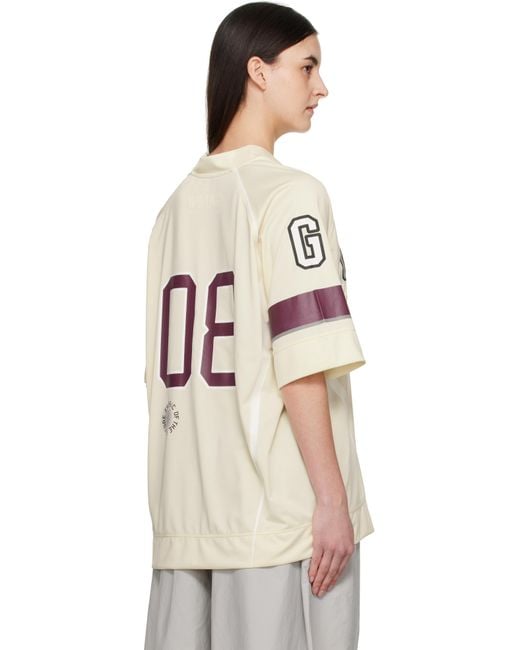 Ganni Natural Off- Future Mesh Oversized T-Shirt