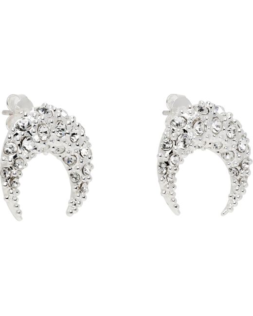 ◆Marine Serre◆ シルバー Moon スタッドピアス SILVER PLATED MOON STUDS（ピアス（両耳用））｜MARINE SERRE