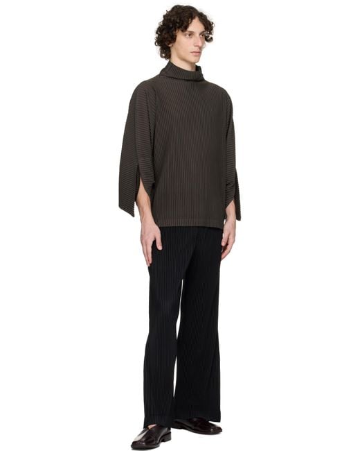 Homme Plissé Issey Miyake Black Pleats Bottoms 3 Trousers for men