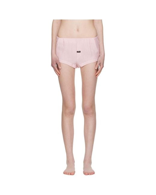 OPEN YY Pink Crinkled Tab Boxer Briefs