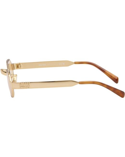 Miu Miu Natural Aviator Sunglasses