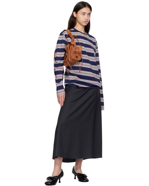 Sac Brun Clair En Cuir Grainé À Poches Acne en coloris Brown