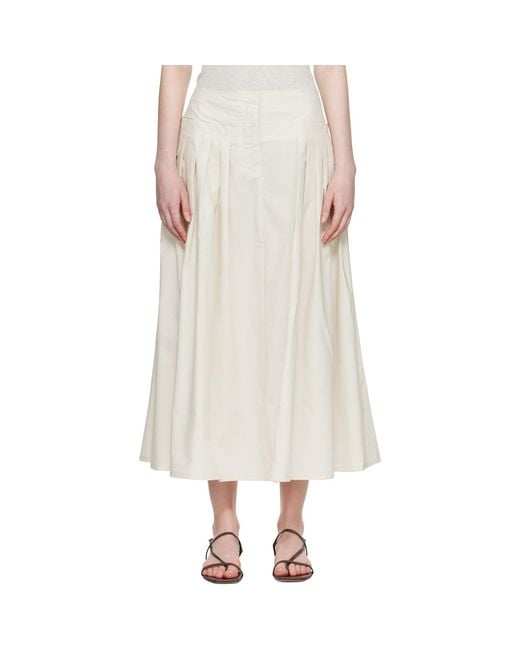 Studio Nicholson Natural Off- Agat Maxi Skirt