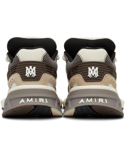 Amiri Multicolor Ma Runner Chunky-sole Leather And Mesh Low-top Trainers
