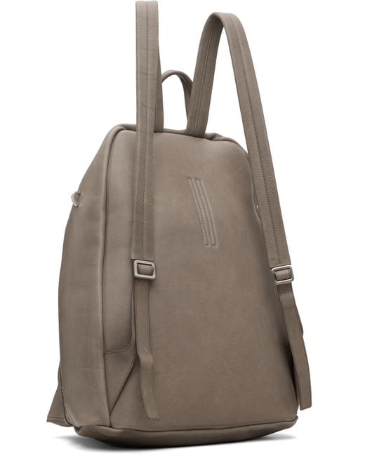 Rick Owens Brown Concordians Soft Buffalo Backpack for men
