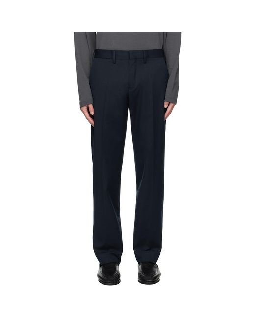 Dries Van Noten Blue Button Tab Trousers for men