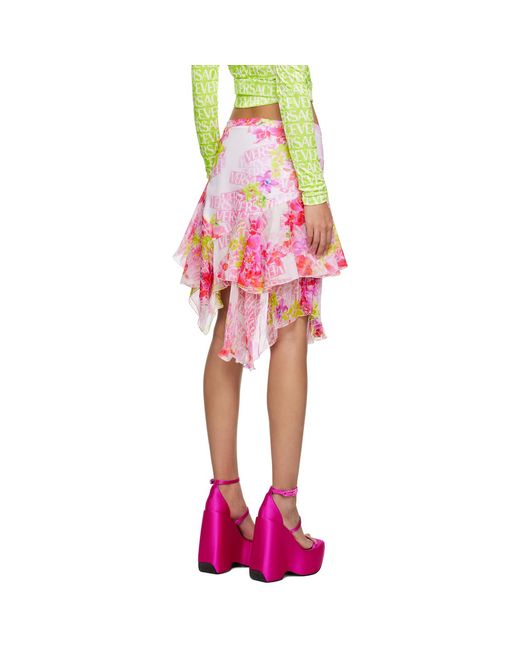 Versace Red Orchid Miniskirt