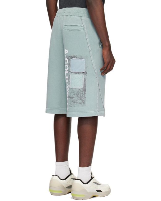 * short bleu à appliqués à patchwork A_COLD_WALL* pour homme en coloris Blue