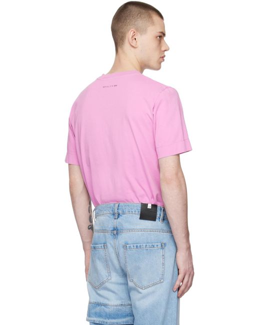 1017 ALYX 9SM Pink Purple Flaming Circle T-shirt for men