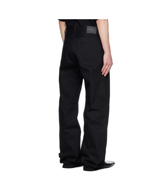 Balenciaga Black Curved Knee Jeans for men