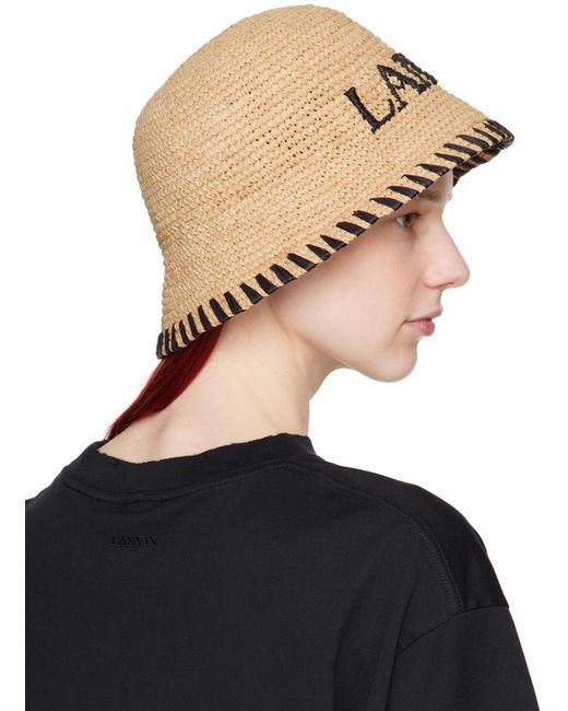 Lanvin Green '' Raffia Bucket Hat