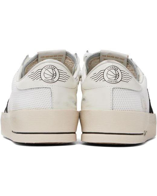 Golden Goose Deluxe Brand White & Black Stardan Sneakers for men