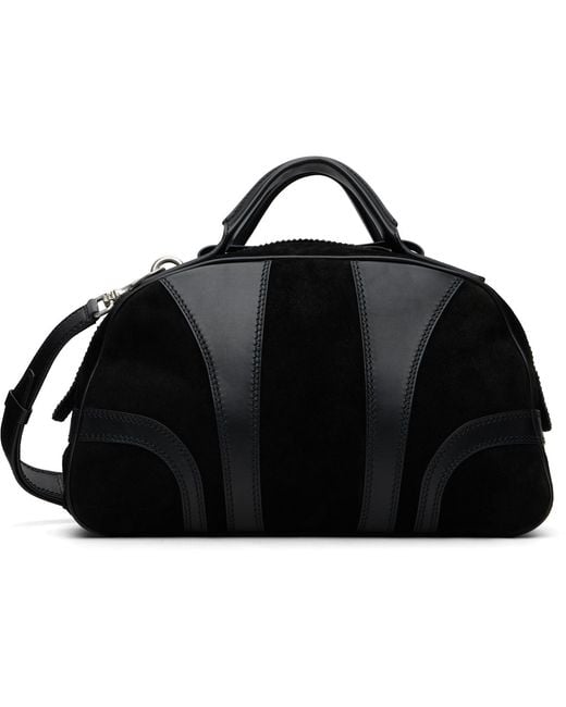 Dries Van Noten Black Suede Duffle Bag for men