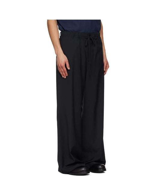 LE17SEPTEMBRE Black Elasticized Wide Trousers for men