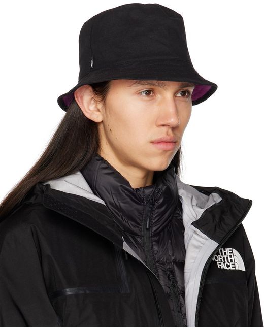 The North Face Black Reversible Purple Class V Bucket Hat for men