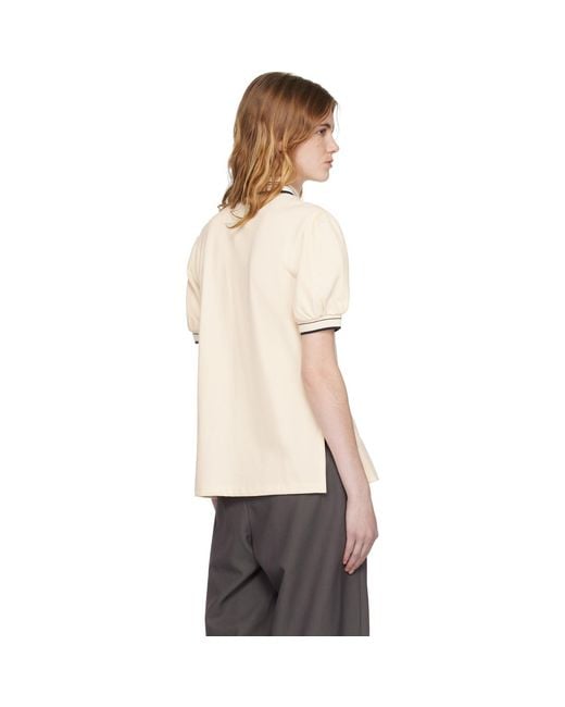 OPEN YY Natural Off- Puffy Piqué Polo