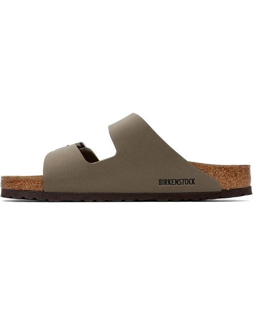 Birkenstock Brown Regular Arizona Birkibuc Sandals for men