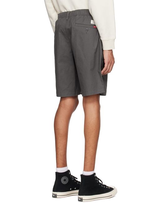 Levi's Black Gray Xx Chino Ez Shorts for men