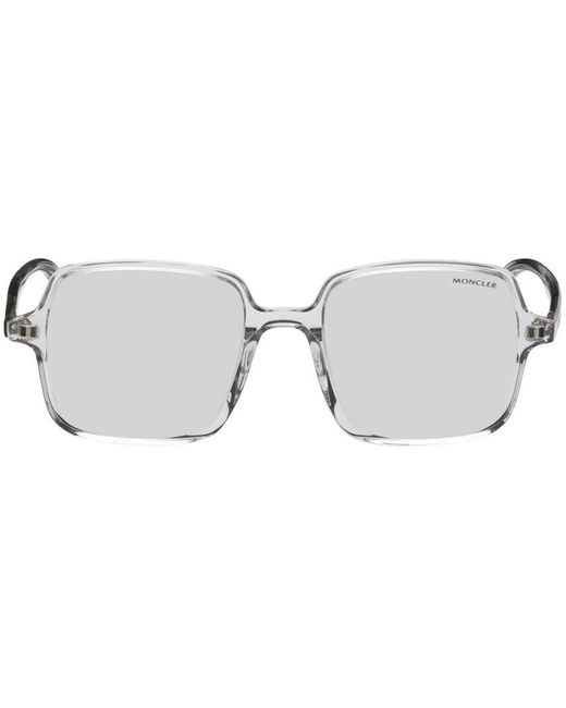 Moncler Black Transparent Shadorn Sunglasses for men