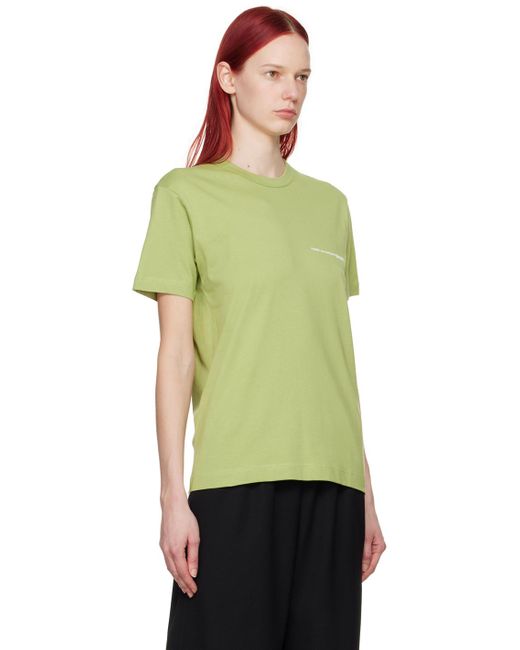 Comme des Garçons Green Khaki Printed T-Shirt