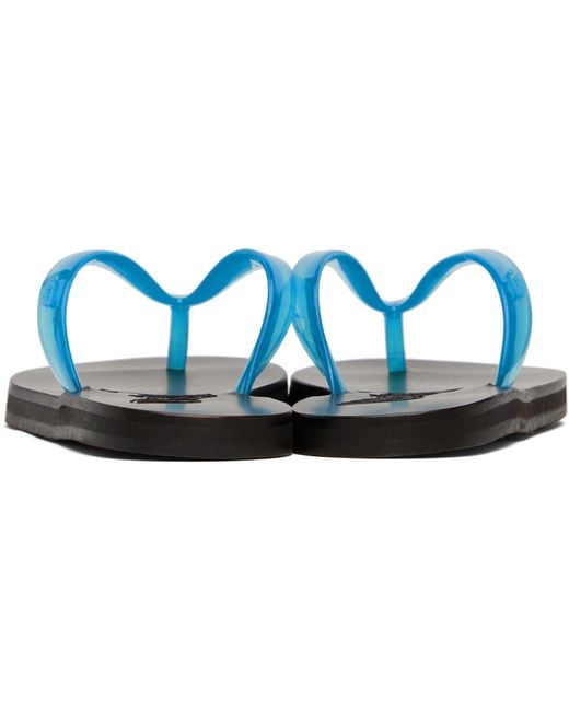 Ancient Greek Sandals Blue Saionara Jelly Flip-Flops