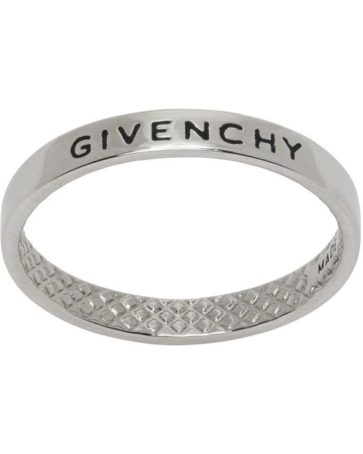 Givenchy Silver Thin Ring in Metallic for Men | Lyst UK