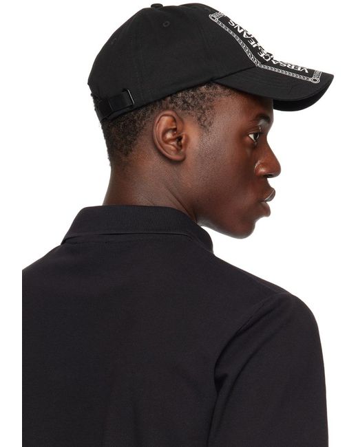 Casquette de baseball noire à logo piece number Versace pour homme en coloris Black